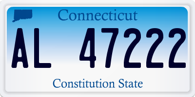 CT license plate AL47222