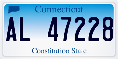 CT license plate AL47228