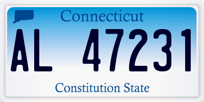 CT license plate AL47231