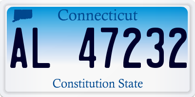 CT license plate AL47232