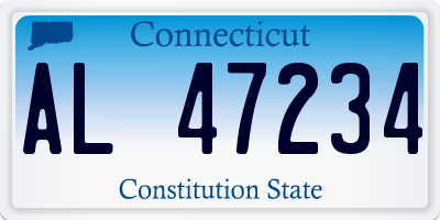 CT license plate AL47234