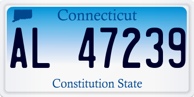 CT license plate AL47239