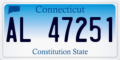 CT license plate AL47251