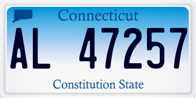 CT license plate AL47257