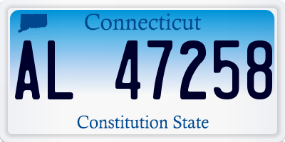 CT license plate AL47258