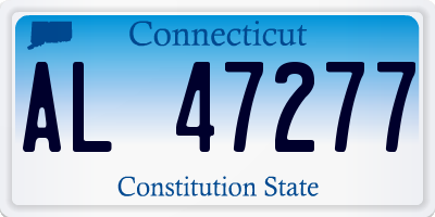 CT license plate AL47277