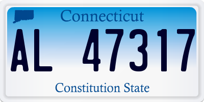 CT license plate AL47317