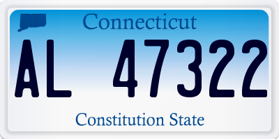 CT license plate AL47322