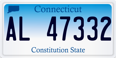 CT license plate AL47332
