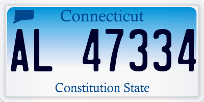 CT license plate AL47334