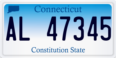 CT license plate AL47345