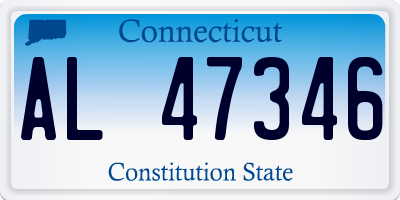 CT license plate AL47346