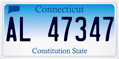 CT license plate AL47347
