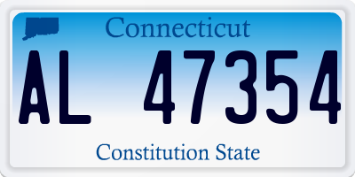 CT license plate AL47354