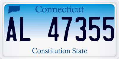 CT license plate AL47355