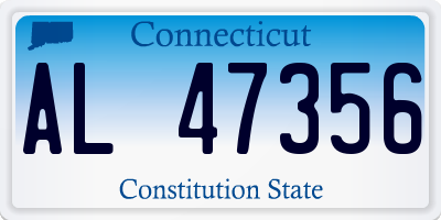 CT license plate AL47356