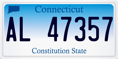 CT license plate AL47357