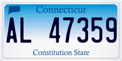 CT license plate AL47359