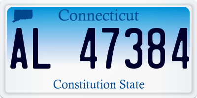CT license plate AL47384