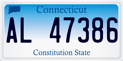 CT license plate AL47386