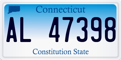 CT license plate AL47398