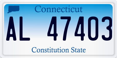 CT license plate AL47403