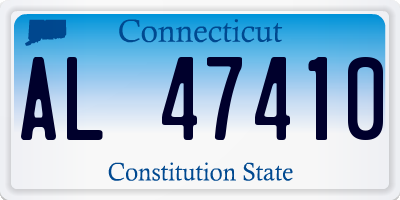 CT license plate AL47410