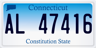 CT license plate AL47416