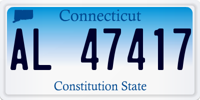 CT license plate AL47417
