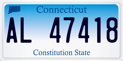CT license plate AL47418