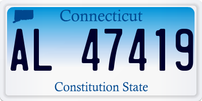 CT license plate AL47419