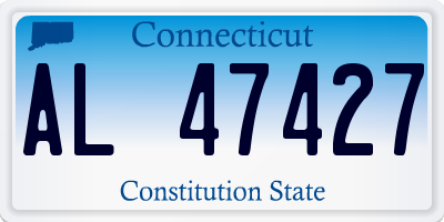 CT license plate AL47427