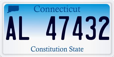 CT license plate AL47432