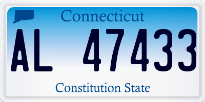 CT license plate AL47433