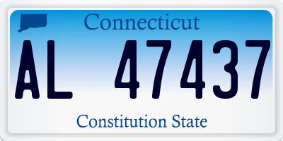 CT license plate AL47437