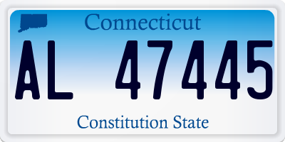 CT license plate AL47445