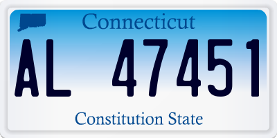 CT license plate AL47451