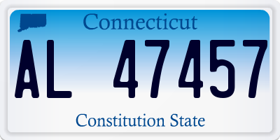CT license plate AL47457