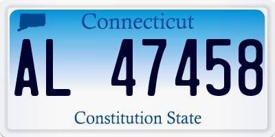 CT license plate AL47458