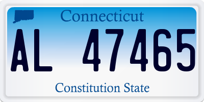 CT license plate AL47465