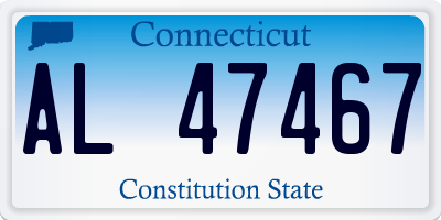 CT license plate AL47467