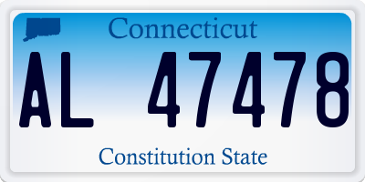 CT license plate AL47478