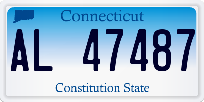 CT license plate AL47487