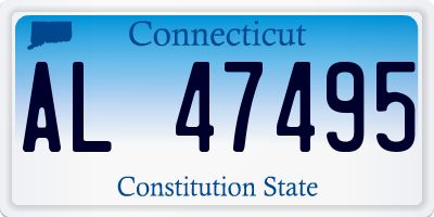 CT license plate AL47495
