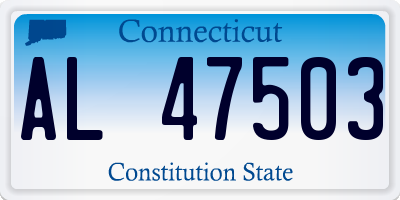 CT license plate AL47503