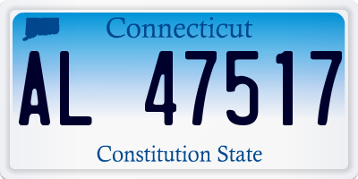 CT license plate AL47517
