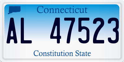 CT license plate AL47523