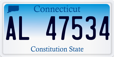 CT license plate AL47534