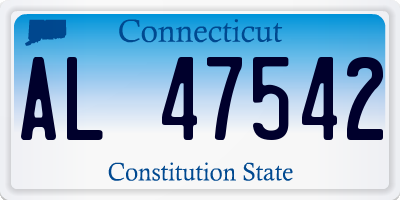 CT license plate AL47542