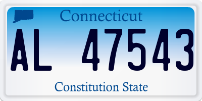 CT license plate AL47543